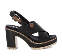 REFRESH - Sandale Femme Noir - Chaussures confortables et polyvalentes - Mode décontractée - Modèle 17270704 (Taille38)