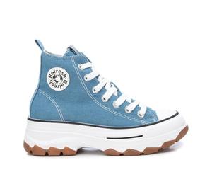 REFRESH - Sneakers Femme Bleu jean - Chaussures confortables et polyvalentes - Mode décontractée - Modèle 17191904 (Taille40)