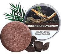 Refresspro Ensemble de shampooing assombrissant pour cheveux gris, il Shou Wu bio favorise la croissance des cheveux, volumisant et hydratant (1 pièce)