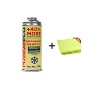Réfrigérant 2en1 pour A/C FreezeEco substitut R1234yf 290g + Microfibre