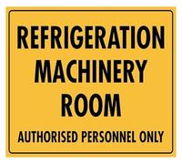 Refrigerated Chamber Staff Only Notice Tin Sign For Cooler 12x8 Inch