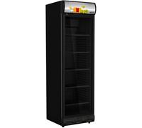 RÉFRIGÉRATEUR 1 PORTE EN VERRE NOIR SENS OUVERTURE PORTE GAUCHE