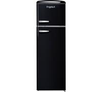 FrigeluX Réfrigérateur Retro Vintage Noir 2 portes RFDP246RND 245L