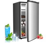 Réfrigérateur 74 L, porte réversible, thermostat 7 vitesses, blanc(3.2 Cu.Ft,Stainless Steel)