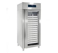 Réfrigérateur 850 litres en inox avec porte en verre pour pâtisserie, 56x 600x400 mm, -2°/+8°C- Virtus