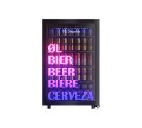Réfrigérateur à bière LA SOMMELIERE BEER150 Pose libre 128 L -6 à +18°C Triple vitrage chauffant anti-UV Porte anti-UV LED multicolore Noir