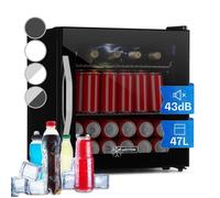 Réfrigérateur à boissons Klarstein Beersafe L 47L porte vitrée noire & cadre inox
