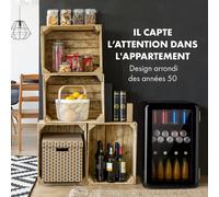 Réfrigérateur à boissons PopLife 70 litres 0-10°C design rétro LED E