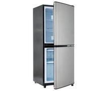 Réfrigérateur à économie D'énergie Double Zone 106 L - 7 Réglages De Température, Fonctionnement Ultra Silencieux 45 Db, Gris-argent Brossé, éclairage Led, étagères Réglables, Parfait Pour La Maison E