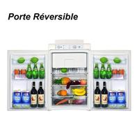 Réfrigérateur à gaz -100L-12V/220V/Gaz - avec congélateur - Camping, Maison - Blanc