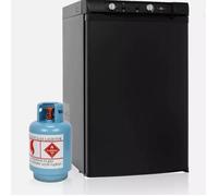 Réfrigérateur à gaz - SMETA -12V/220V/Gaz - 100L - avec congélateur- Camping, Maison - Noir