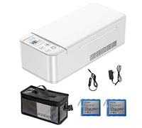 Réfrigérateur à insuline Glacière Réfrigérateur et refroidisseur d'insuline avec batterie au lithium1 pour voiture, voyage, maison - Mallette de réfrigération de voiture portable/Petite boît