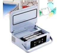 Réfrigérateur à insuline portable, organiseur de médicaments, glacière, grande capacité, boîte de refroidissement médicale avec affichage de la température, étui de voyage d'urgence for insuline(1*Bat