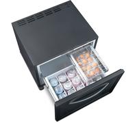 Réfrigérateur à Tiroir-50L-Mini Frigo Encastrable-12V/220V-avec LED et Contrôle Mécanique-pour Camping/Bureau/Maison-Noir
