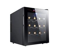 Réfrigérateur à vin 16 bouteilles - Réfrigérateur à vin blanc/rouge Refroidisseur à vin de comptoir - Mini réfrigérateur à vin compact autonome 16 bouteilles avec commande numérique, porte en verre