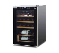 Réfrigérateur à vin 20 bouteilles - Réfrigérateur à vin blanc/rouge Refroidisseur à vin de comptoir - Mini réfrigérateur à vin compact autonome 20 bouteilles avec commande numérique, porte en verre