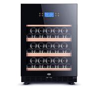 Réfrigérateur à vin de grande capacité, thermostat pour 44 bouteilles, armoire à vin de qualité pour sous-sol de 118 L avec écran LED, armoire de bar avec réfrigérateur à vin, température (avec transf