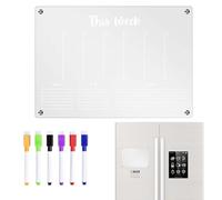 Réfrigérateur acrylique magnétique - transparente, panneau d'écriture réutilisable, de design transparente, calendrier convivial pour calendrier | Idéal pour la vérité, la planification