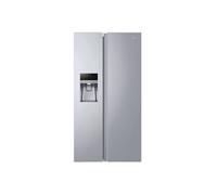 Haier Réfrigérateur américain HSOGPIF9183 515 L (337+178 L) Froid ventilé L90×H177,5 cm Silver