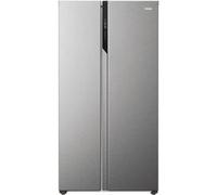 Réfrigérateur américain Haier HSR5918DNMP platine inox 528 L gris