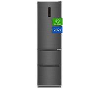 CHIQ Réfrigérateur Combiné avec 3 portes, Sans givre 282L,CID282NEIBE Double système inverter,Flux d'air multiples, Électronique tactile intelligente, Faible sonore 37 dB, Noir
