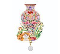 Réfrigérateur avec aimant souvenirs de voyage, Pastel Prism Vase Fridge Magnet - Metal Magnetic, Chinese Style, Museum Cultural And Creative Souvenir, Festival Gift