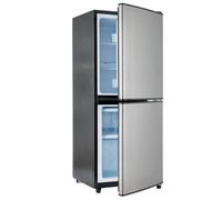 Réfrigérateur avec congélateur, 106 L, refroidissement 60 L, congélation 46 L, 2 étagères en verre, bac à légumes, contrôle de température, fonction de refroidissement rapide