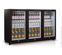 Réfrigérateur Bar 3 Portes Noir - 301 Litres - Éclairage DEL - 1350x520x865(h)mm