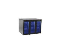 Réfrigérateur Bar Gauche avec 3 Portes Battantes en Verre, 90+90+90 Bouteilles - Virtus - 3Battante 1380x500x875mm