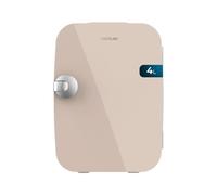Cecotec Mini Réfrigérateur Bolero MiniCooling Río Cream 4L, Fonctionnement 12V-220V, Compatible avec voitures et caravanes, Fonction de refroidissement et de chauffage, Plage de température 5-65º