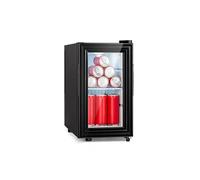 Réfrigérateur - Brooklyn 23 Slim - LED - Clayette en plastique - Porte vitrée - Noir