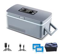 Réfrigérateur/chauffeur à insuline pour médicaments et vaccins, usage extérieur - Boîte à médicaments avec batterie, contrôle intelligent de la température, alarme, 2 piles incluses