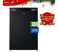 Réfrigérateur CHiQ Une Porte 107L, Modèle CTT107BD, avec Congélateur Compact, Design Gain de Place (Empreinte au sol 0,3㎡), 7 Réglages de Température, Faible Bruit, Noir [Classe Énergétique D]