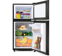 Réfrigérateur combiné - 60L - LED tapis antidérapants - réfrigérant R600A pour protéger l'ozonosphère - NOIR