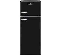 Amica Réfrigérateur rétro années 50 AR7252N - 2 portes - 245 L - Noir - A++ - Dégivrage automatique