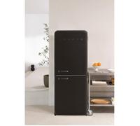 CREATE Réfrigérateur combiné RETRO FRIDGE COMBI 185 401L No Frost 3 étagères 2 tiroirs Noir