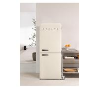 CREATE Réfrigérateur combiné Retro Fridge Combi 185 - 401L No Frost blanc cassé poignée noire