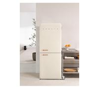 Réfrigérateur combiné de style rétro 401L - FRIDGE RETRO COMBI blanc cassé poignée or rose