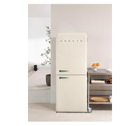 Réfrigérateur combiné de style rétro 401L - FRIDGE RETRO COMBI blanc cassé poignée vert sauge