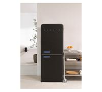 Réfrigérateur combiné de style rétro 401L - FRIDGE RETRO COMBI noir poignée bleu