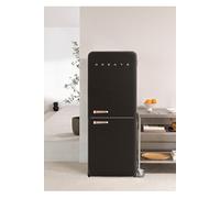 Réfrigérateur combiné de style rétro 401L - FRIDGE RETRO COMBI Noir poignée or rose