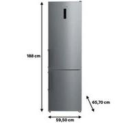 Réfrigérateur combiné Edesa EFC-1832 NF EX/A Pose libre 310 L Acier inoxydable