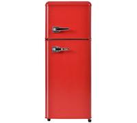 Réfrigérateur combiné rétro 2 portes rouge - 92 L 41 cm