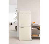 FRIDGE RETRO COMBI - Réfrigérateur Combiné De Style Rétro 401L Blanc Cassé