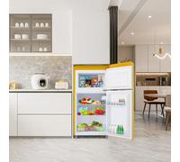 Réfrigérateur combiné, Volume total 72L : 51L (Réfrigération) + 21L (Congélation), Zone 0°C, 39 dB, Classe E,Yellow