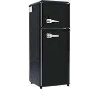 Réfrigérateur-Congélateur, Combiné Réfrigérateur-Congélateur, Double Porte De 92 l, Avec Congélateur De 28 l, 45 db, LED, Clayettes En Verre, Bac à Légumes, Balconnets, 116 kwh/An,Black