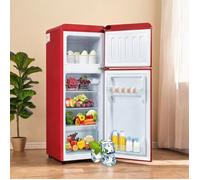 Réfrigérateur-congélateur compact classic red 2 portes 92 L pose libre 105,5 cm