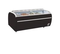 Réfrigérateur congélateur de supermarché noir TWIN 220B CF