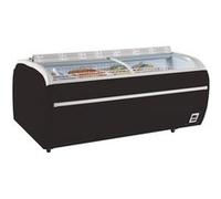 Réfrigérateur congélateur de supermarché noir TWIN 220B CF