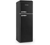 Schneider Réfrigérateur 2 portes Vintage SCDD309VB – 302 L (227+75), froid brassé, clayettes verre, noir